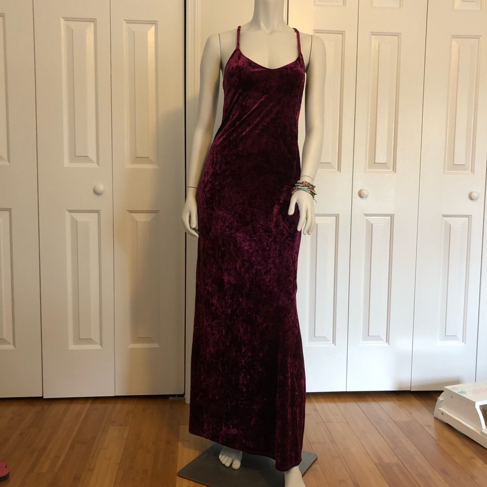 Crushed velvet dress